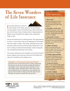 7 Wonders of Life Insurance